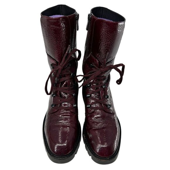 Donald J. Pliner Elyas Lace Up Boots Maroon Size 6 - Picture 2 of 15